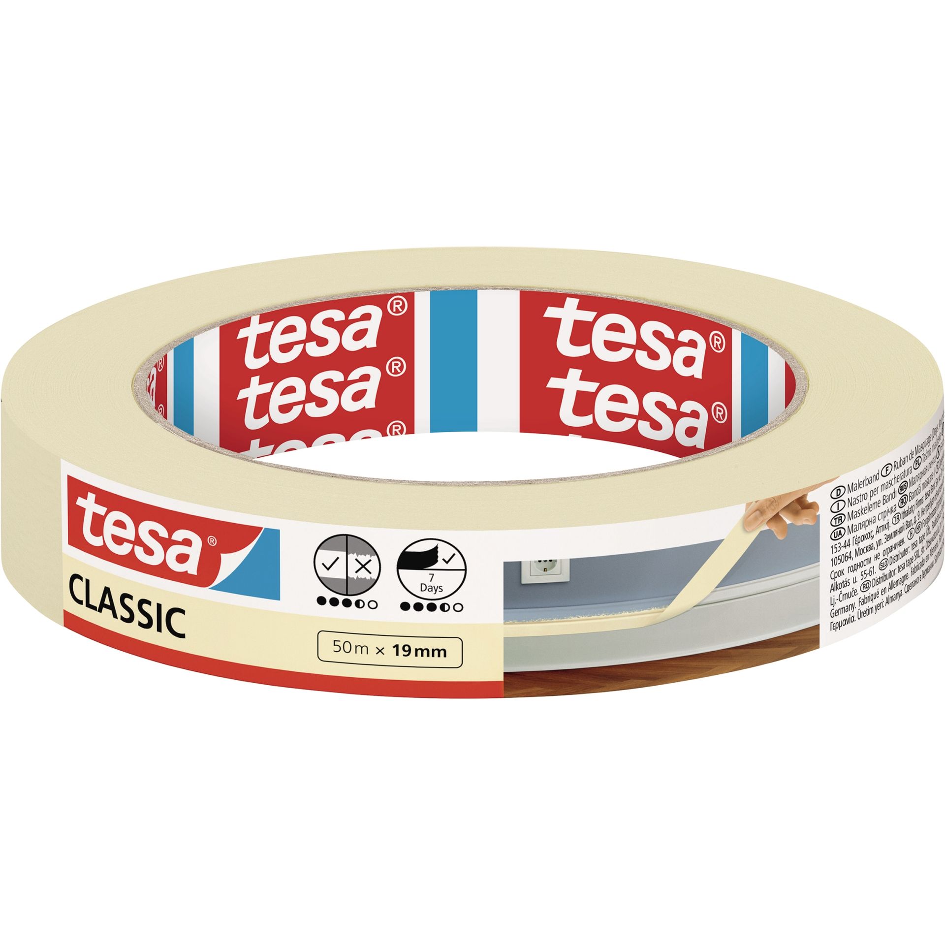 Kreppband Classic 19mmx50m beige