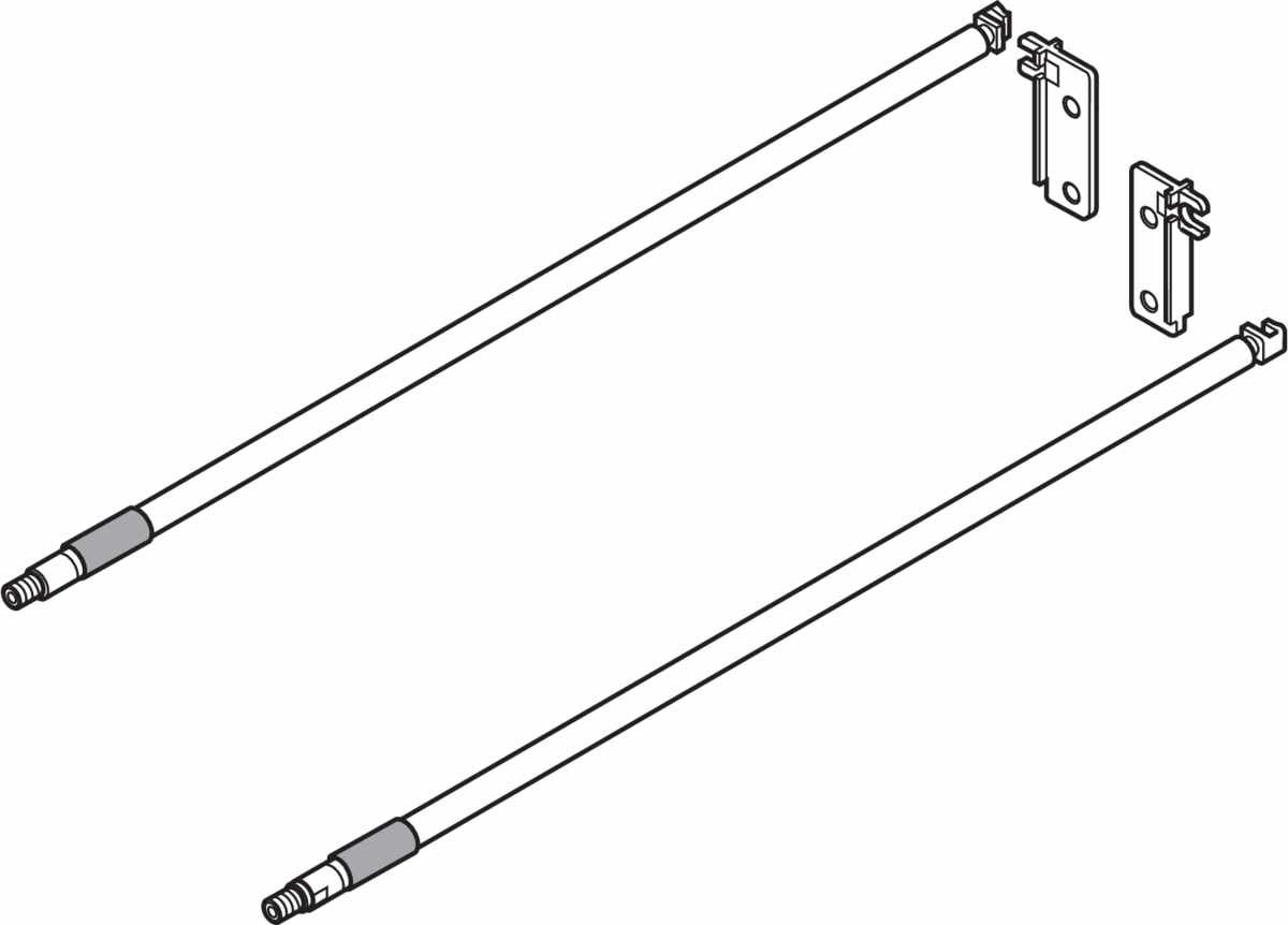 Längsrelingset Inserta mit Rückwandhalter für