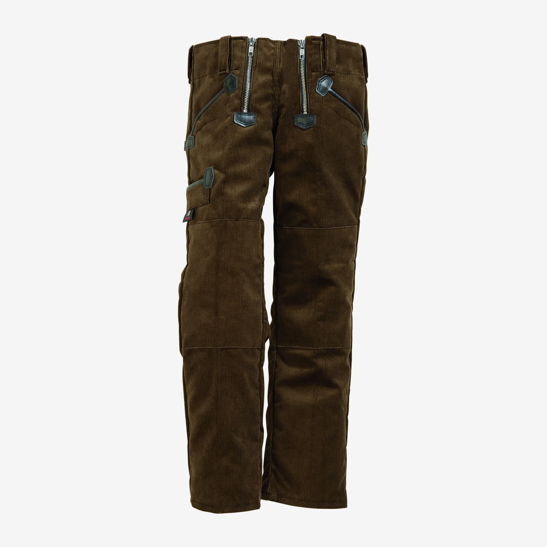 AUGUST Kinder-Zunfthose Zwirn-Feincord oliv-braun 140