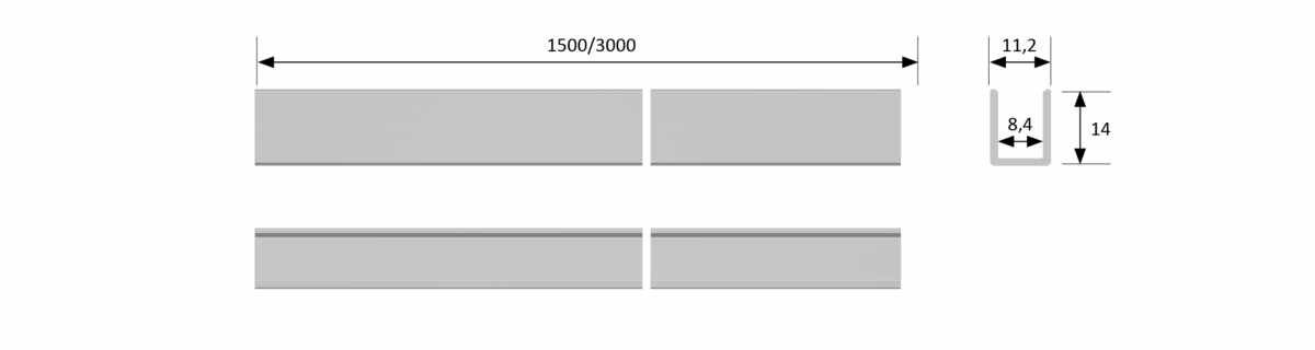 U-Profil für GlasLine