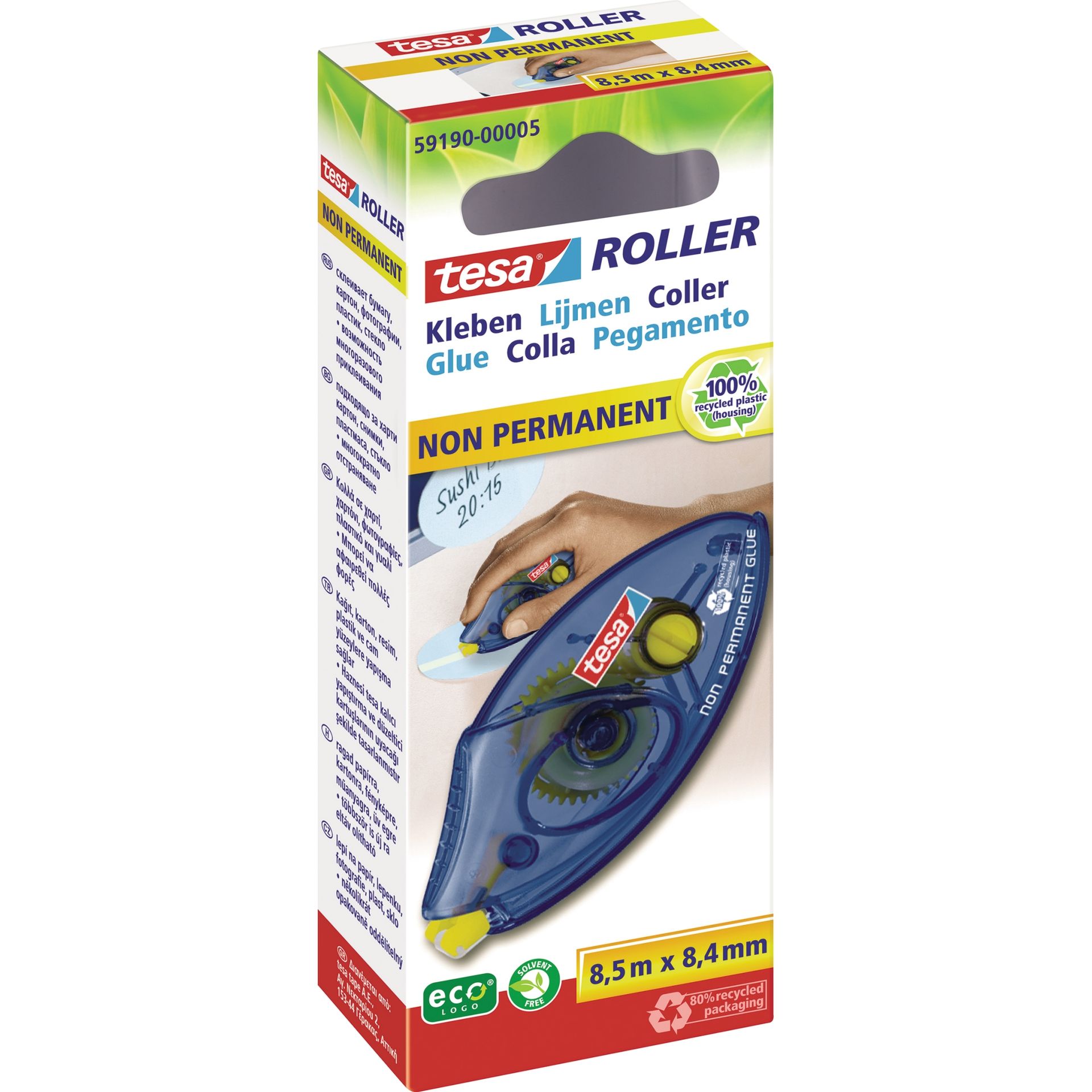 Kleberoller 8,4mmx8,5m non-permanent Einweg bl