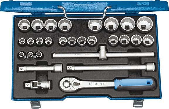 Steckschlüssel-Garnitur 1/2" D19VMU-10 28-teilig Gedore