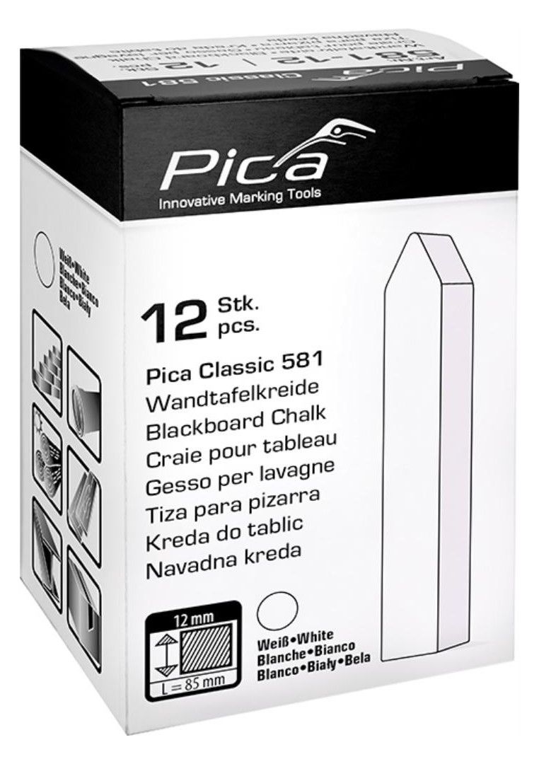 PICA-Classic Tafelkreide gespitzt, weiß