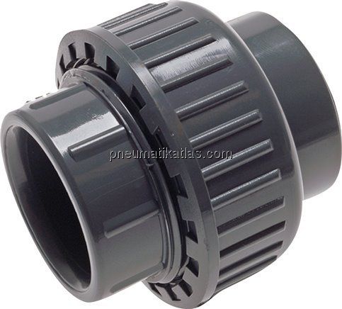 Klebemuffen-Verschraubung, PVC-U / EPDM, 16mm