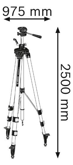 BOSCH Baustativ mit Kurbelbetrieb