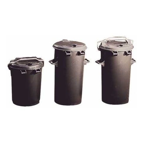 Kunststoffmülleimer, schwarz
