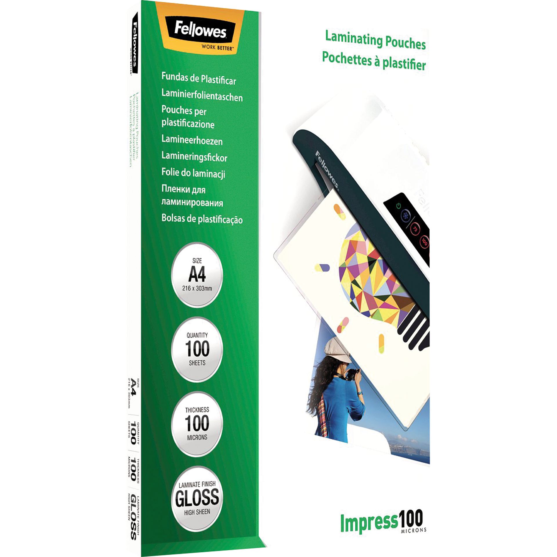 Laminierfolie Impress 100 DIN A4 tr 100 St./Pack.