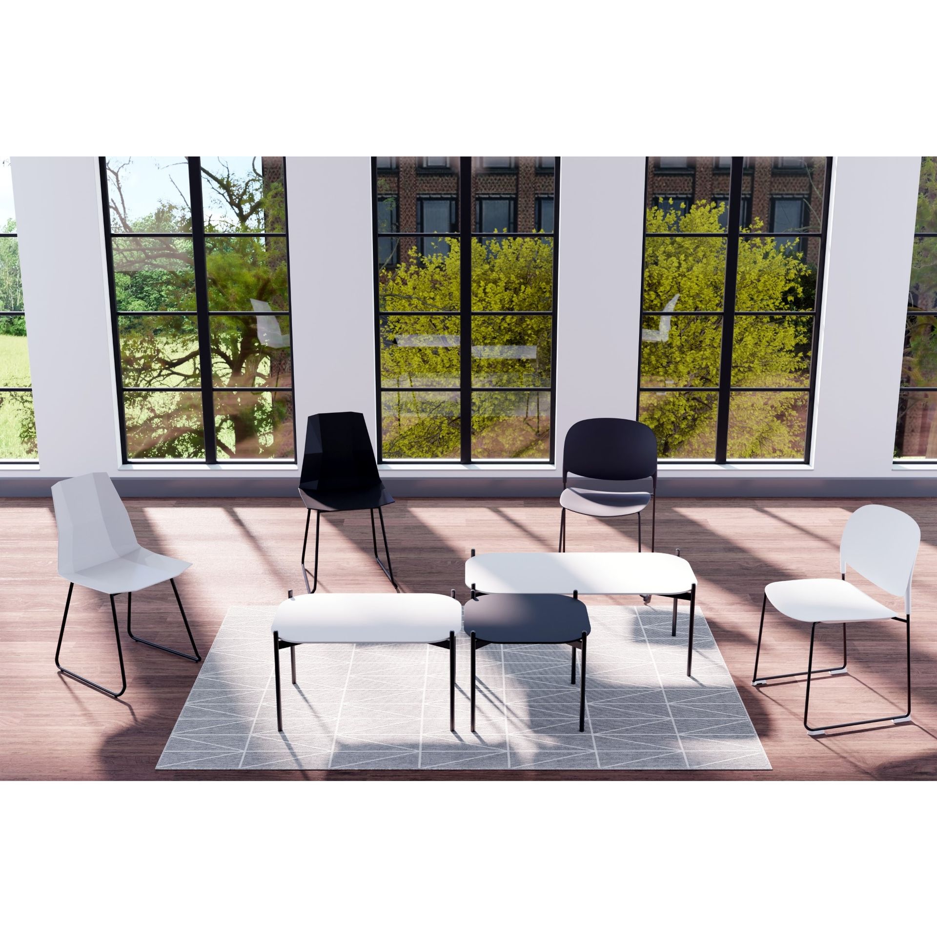Beistelltisch Meet 50x100cm sw/ws