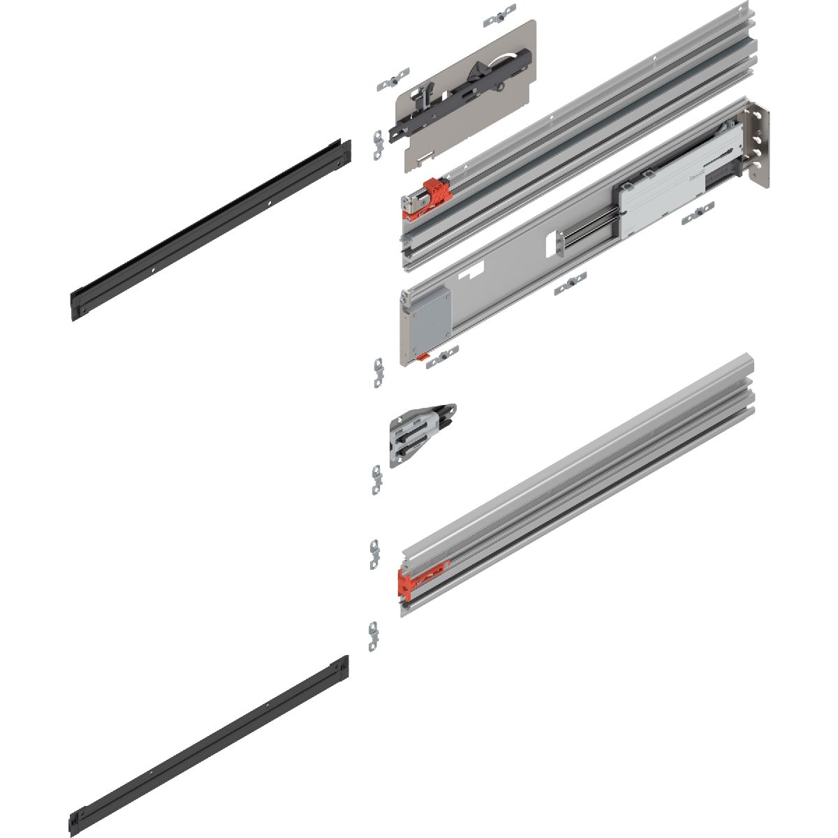 REVEGO uno, Pocketschienen-Set, NL=800 mm