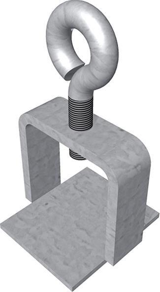 Schilderklemmschelle, verzinkt, ohne Ösen/Haken