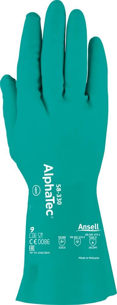 Handsch. AlphaTec 58-330,Nitril, grün, Gr. 7