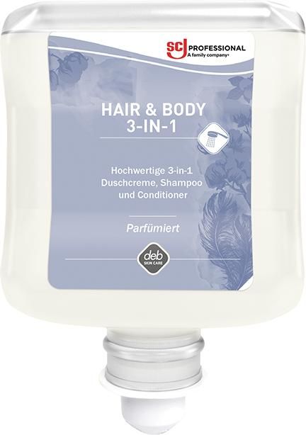 HAIR & BODY 3-IN-1 Duschcreme, Shampoo 1 l Kartusche
