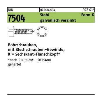 Bohr-Schrauben Sechskant-Flanschkopf