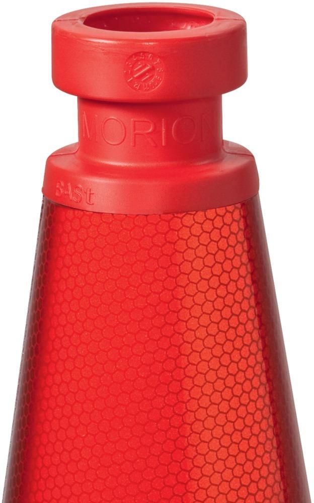 MORION-Reflexkegel-EU 750Typ A, rot-weiss reflekt.