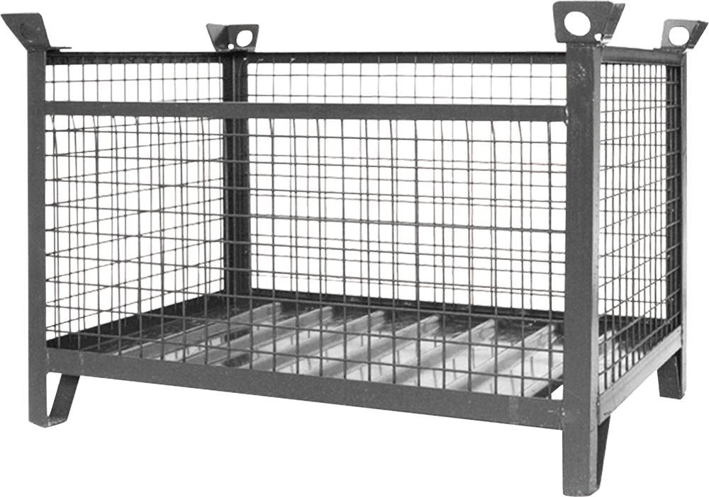 Gitterbox-Stapelpalette 1500 kg anthrazitgrau RAL 7016 1000x800x750 mm