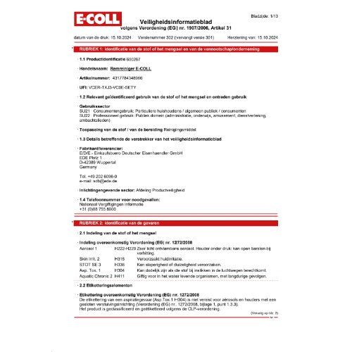 Bremsenreiniger 500ml Sprühdose E-COLL