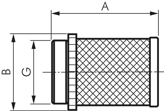 Saugkorb für Rückschlagventil G 3/8", 1.4301 / Nylon