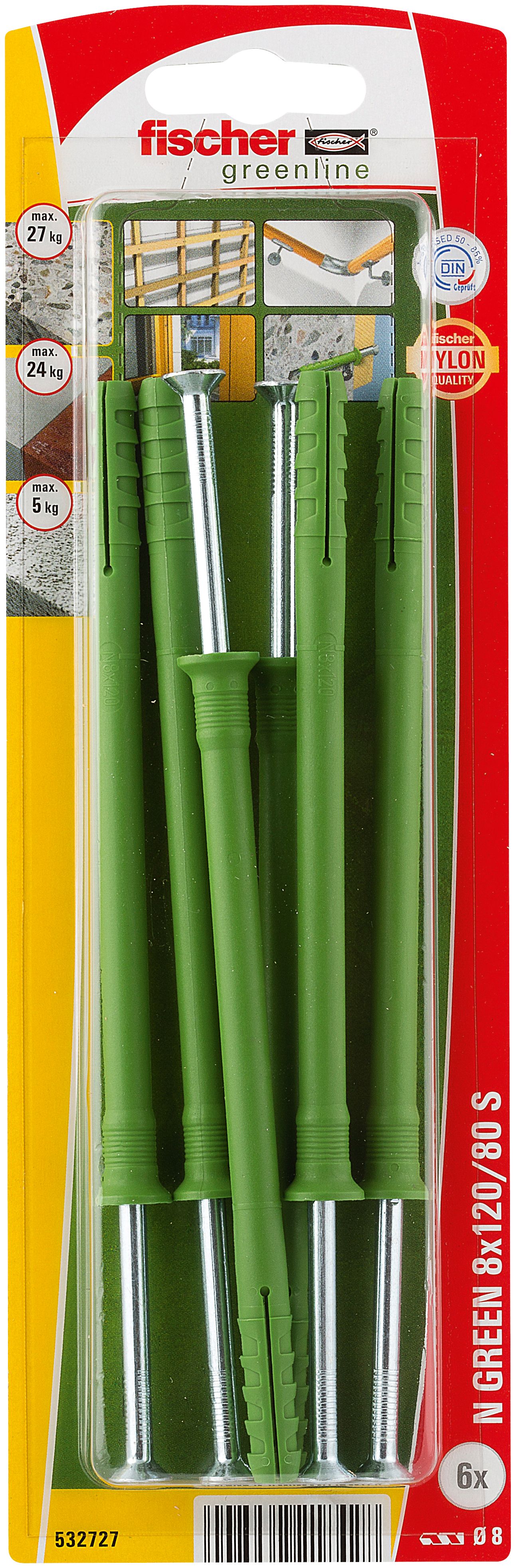 Nageldübel N Green 8x120/80 S K (6)