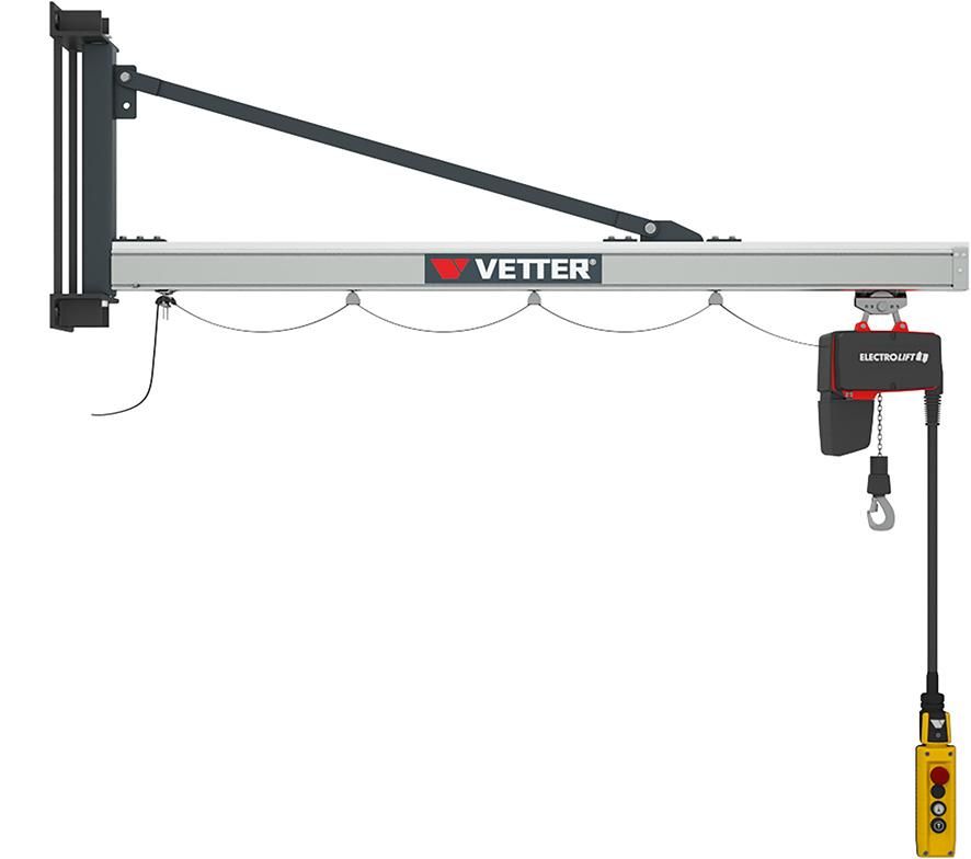 Wandschwenkkran Typ UW 80 kg Ausladung 2895 mm