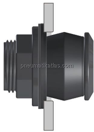 Behälterdurchführung G 1/2" (AG) - G 3/8" (IG), PP