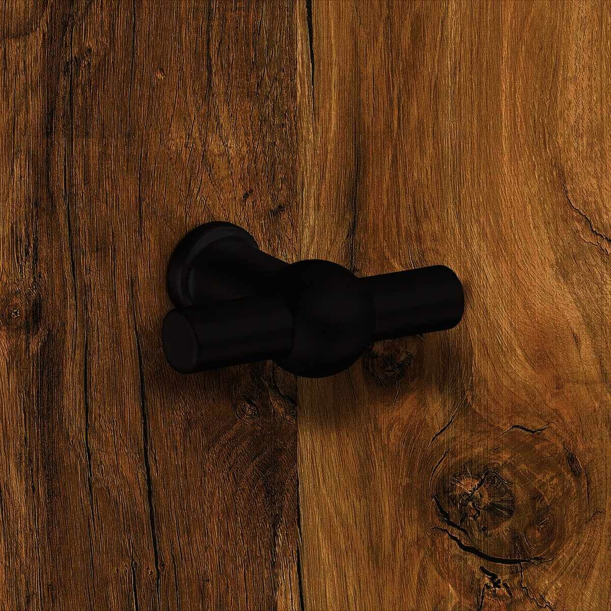 Knopf Altedo, L 50 mm, H 37 mm, Schwarz matt
