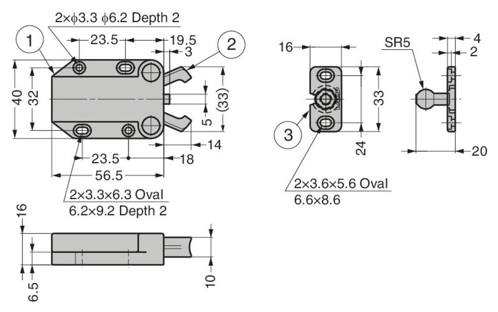 NICHT MAGNETISCHER DRUCKSCHNÄPPER - MC-37F-BK