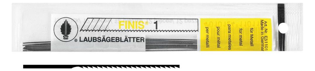 Metall-Laubsägeblatt, "Finis"