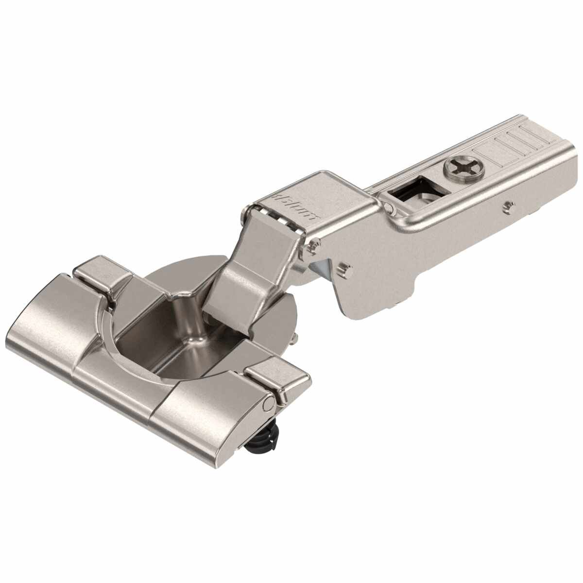 CLIP top Standardscharnier 110°，Mittelanschlag, Topf: werkzeuglos mit INSERTA, vernickelt