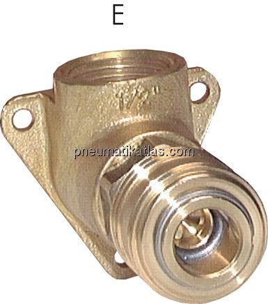 Wanddose mit Kupplungsdose, G 3/8", Messing