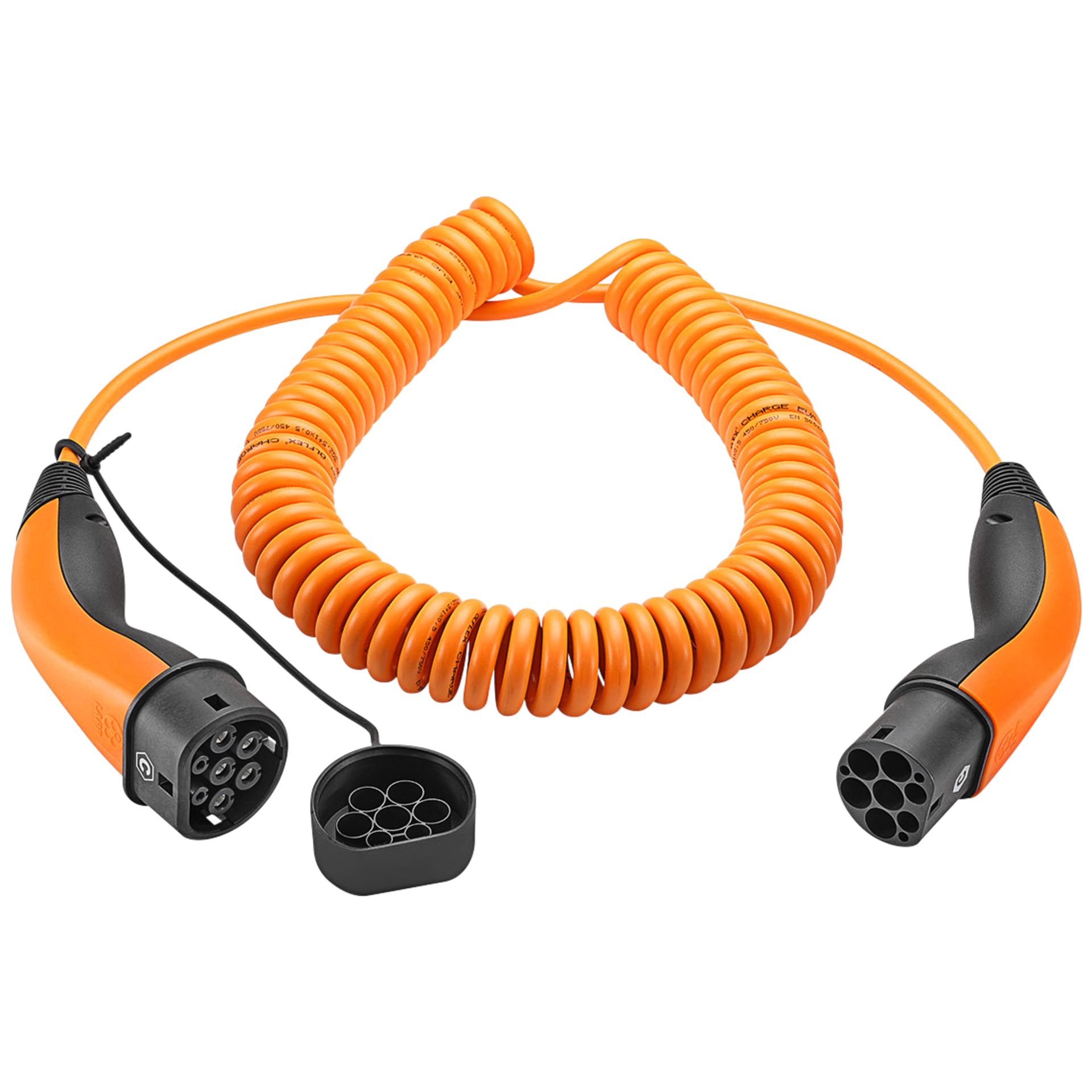 Ladekabel Spiral Typ2 11kW 5m orange