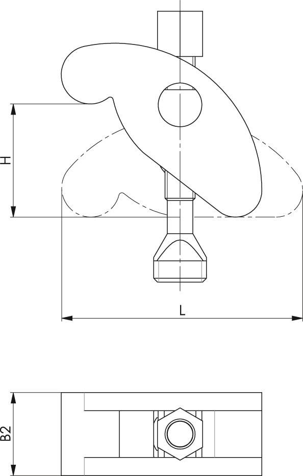 Spannpratze komplett mit Schraube 17x12mm FORMAT