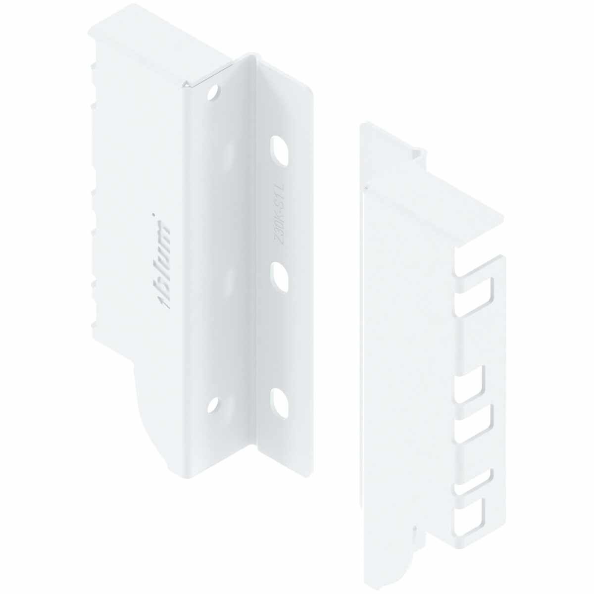 TANDEMBOX Holzrückwandhalter, Höhe K (128,5 mm), links/rechts, seidenweiß