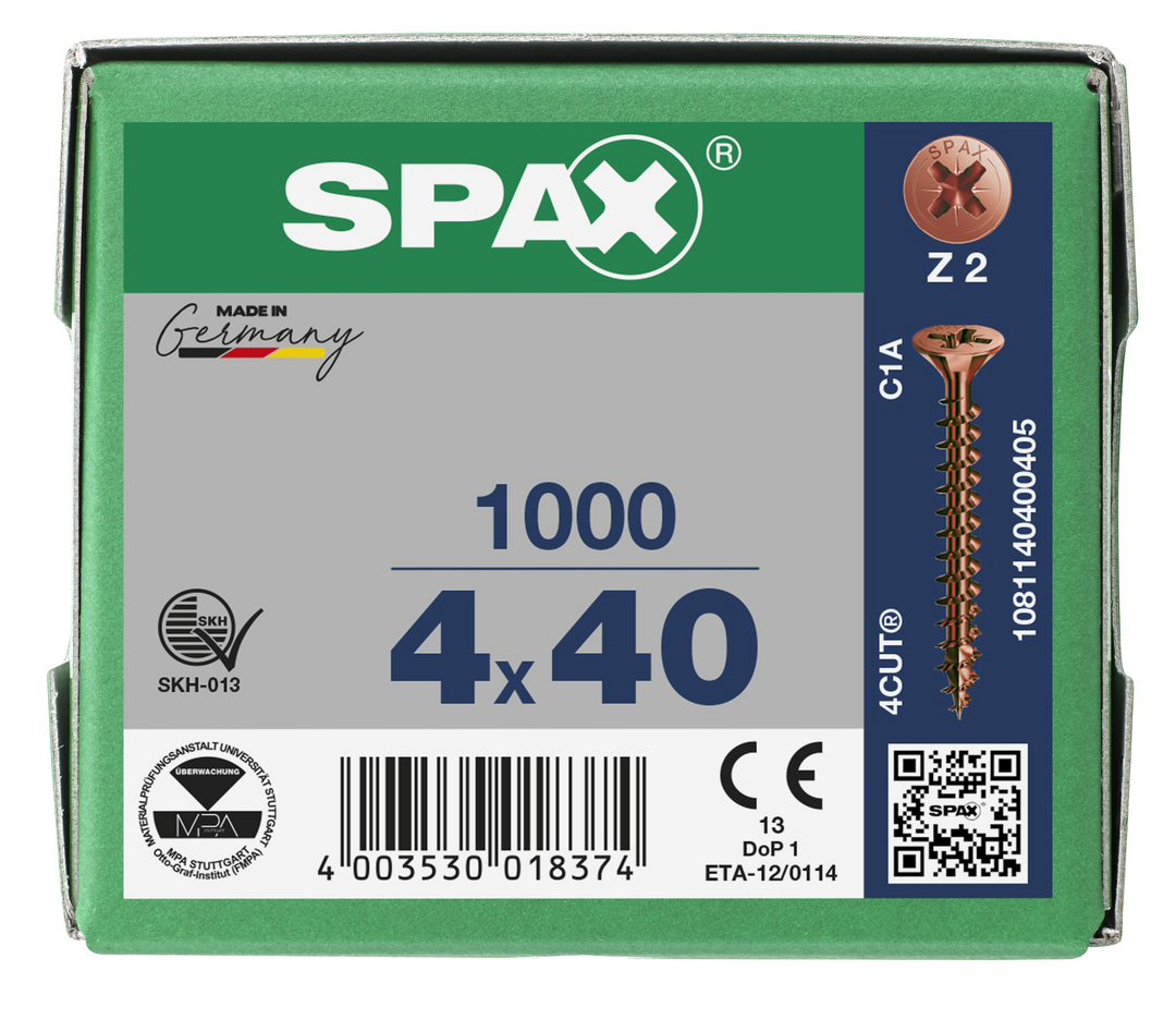 SPAX Senkkopf Kreuzschlitz Z VG