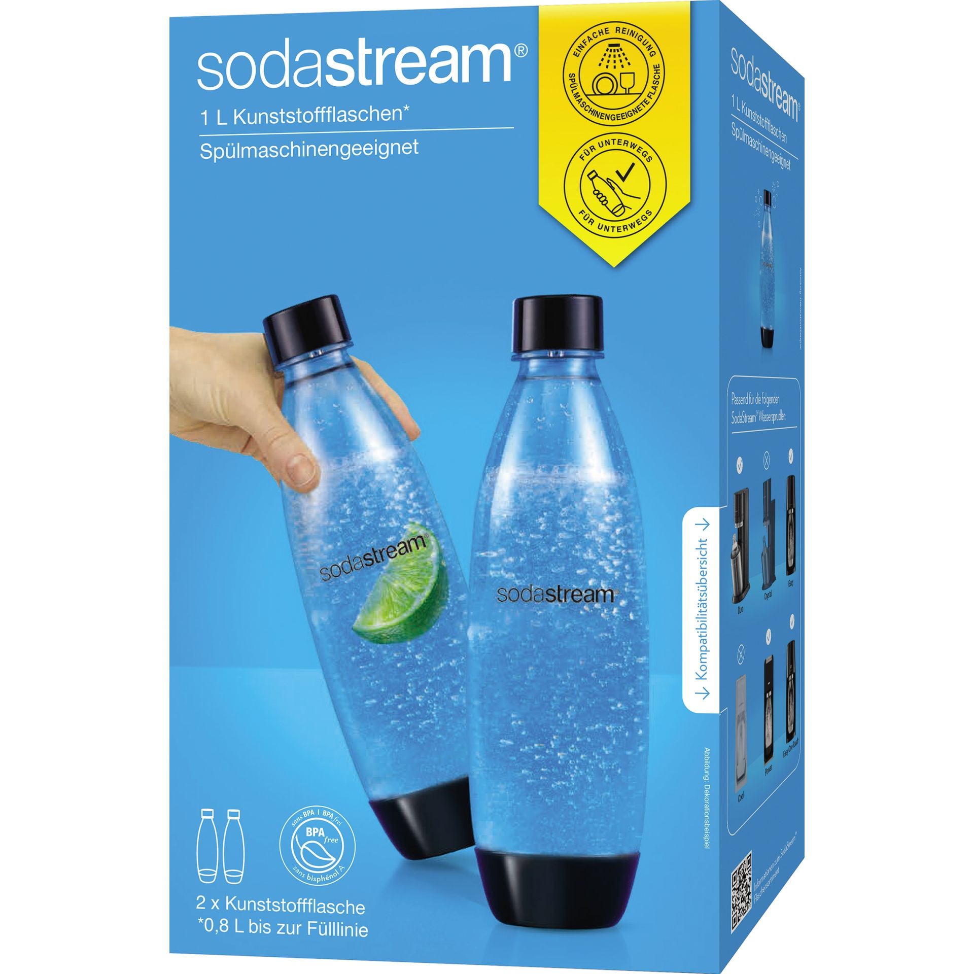 Kunststoffflasche Duo 1l 2St.