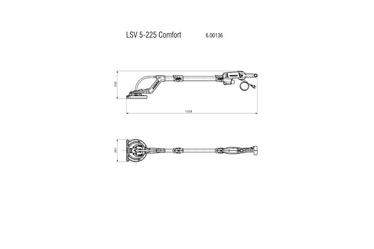 Langhalsschleifer LSV 5-225 Comfort Metabo
