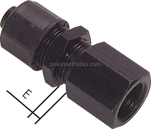 Aufschraub-Schott-Verschraubung M 5-4,3x3mm,Aluminium