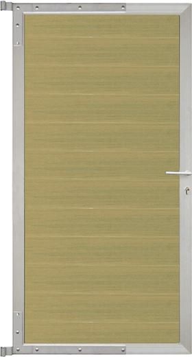 ELSKOP-Tor-Komplettset 90 x 173 cm, Rahmen silber Füllung schilf