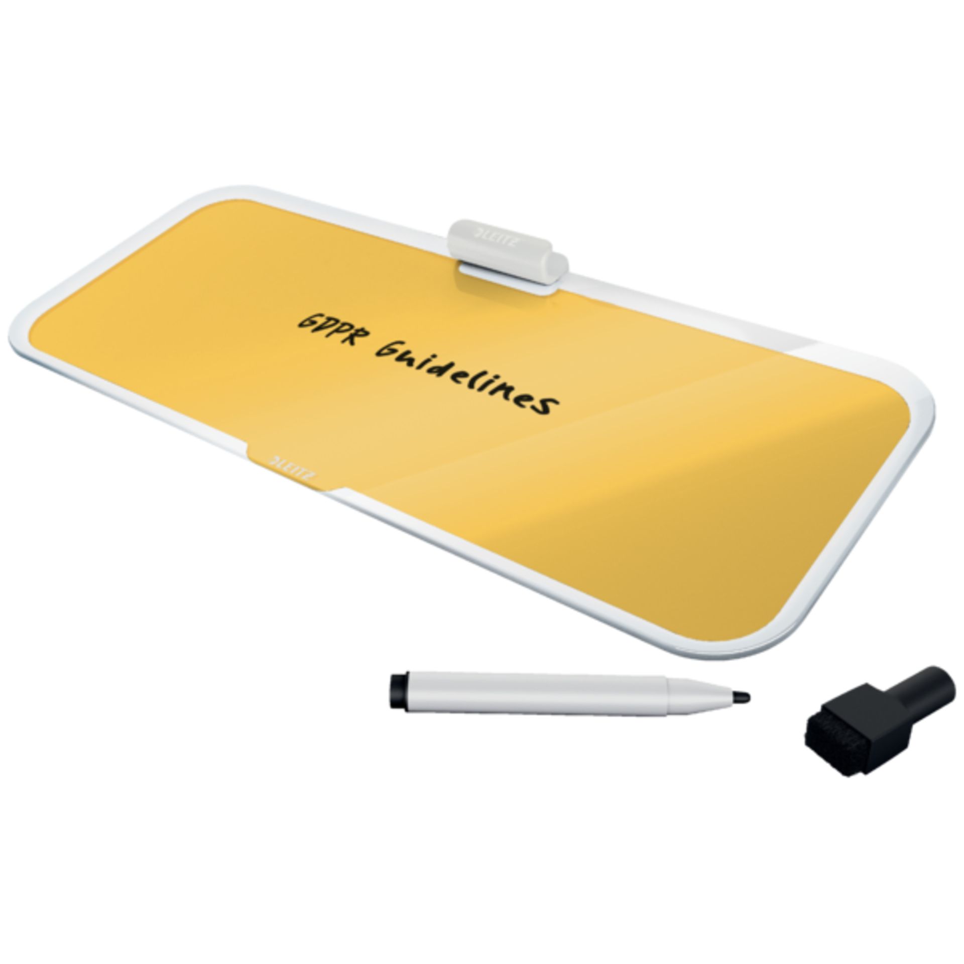 Desktop-Memoboard Cosy 380x150x60mm Glas gelb