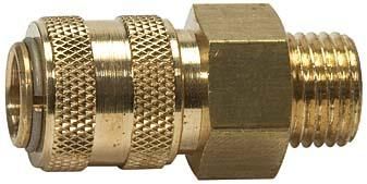 SchnellverschlusskupplungNW 5, Messing, connect-line, AG G1/4" RIEGLER