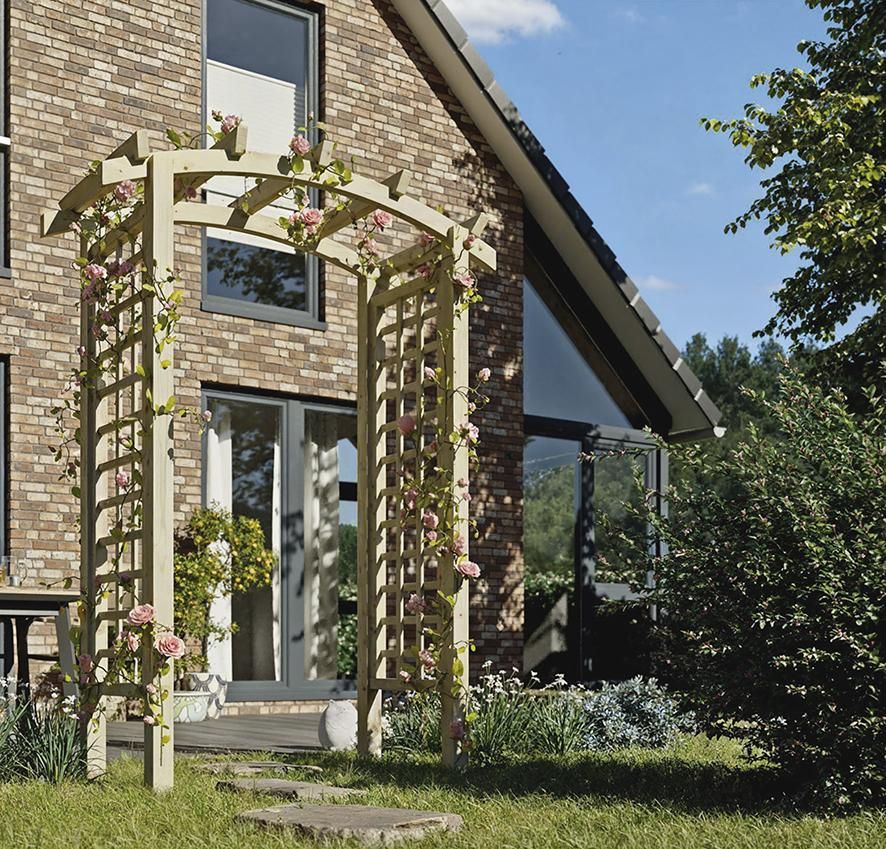 ROSE Bogenpergola ca. 160 x 220 x 62 cm, Durchgang ca. 114 cm kdi-grün