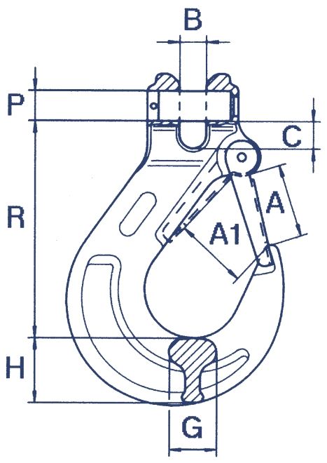 CARTEC® Gabelkopf-Lasthaken(Schmiedefalle), GK8, 6 mm