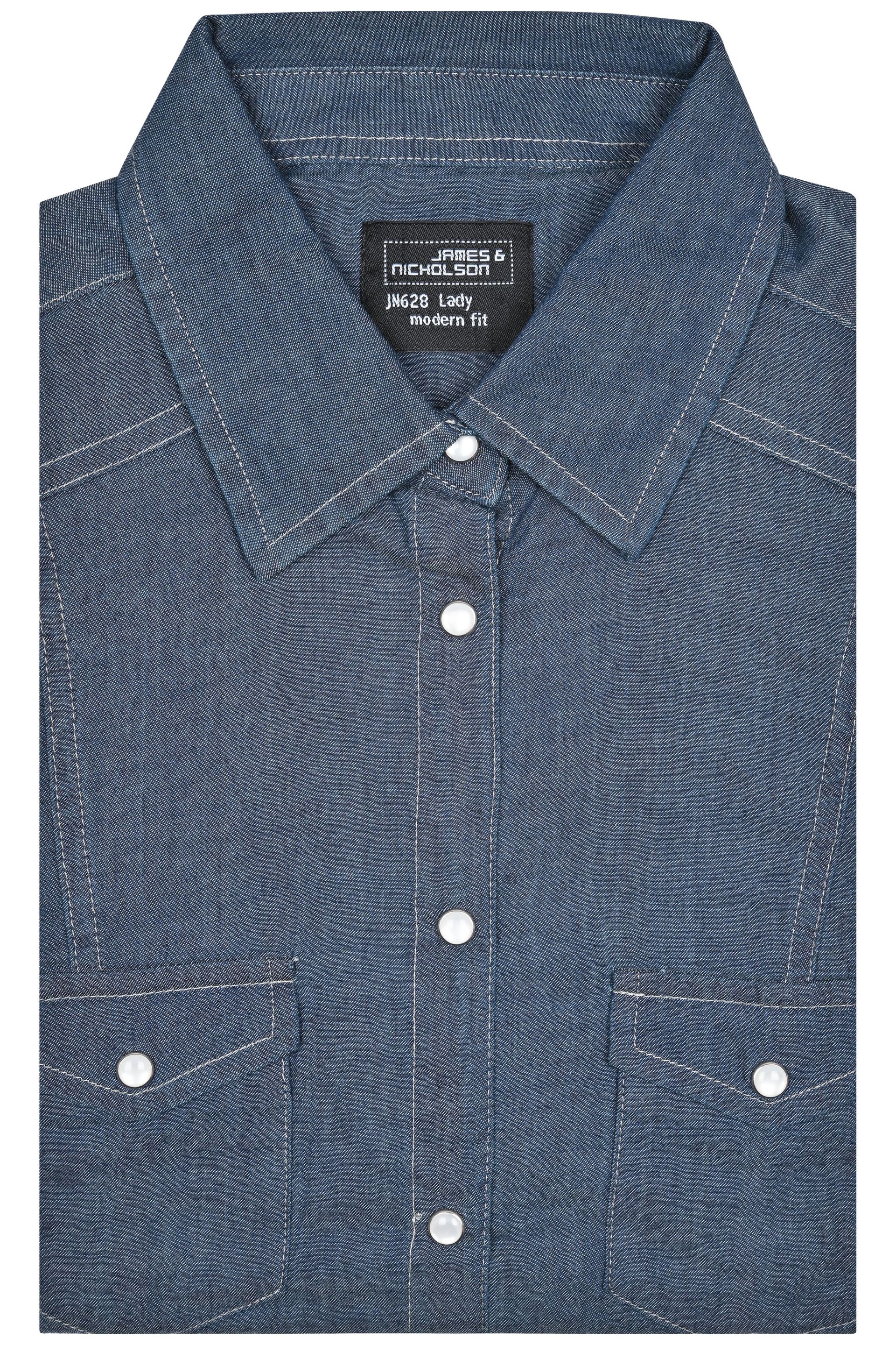 James & Nicholson JN628 Damen-Hemd, Blau (dden), Gr. 2XL