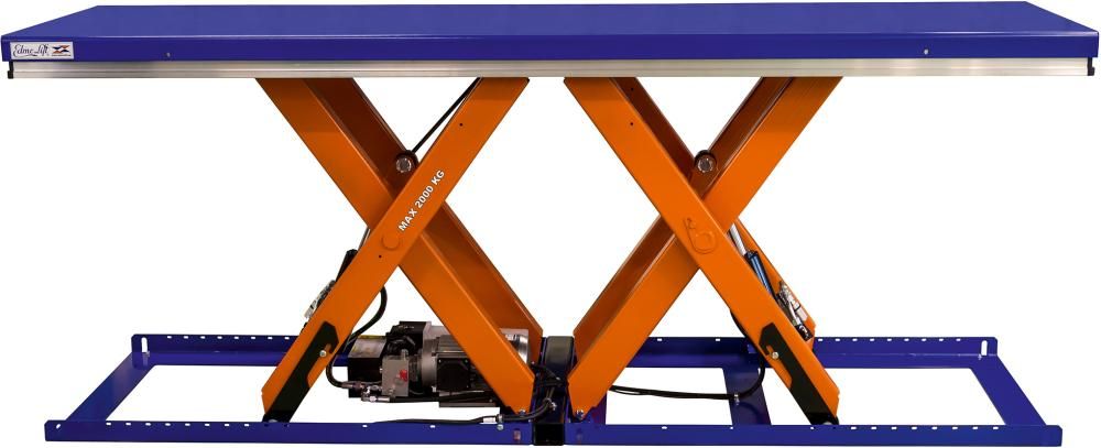Horizontaler Doppelscheren-Hubtisch Traglast 2000kg 2600mm x 800mm