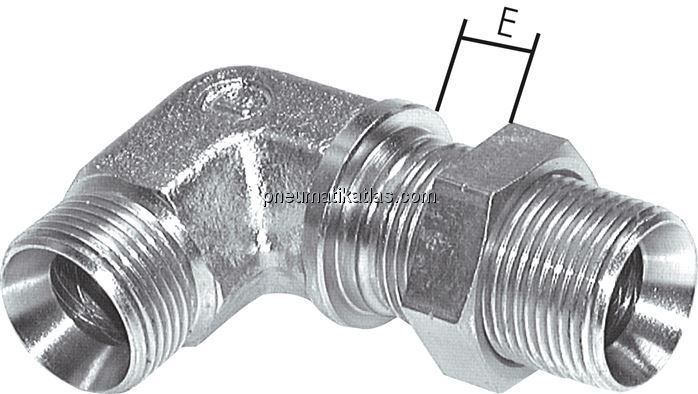Winkel-Schottnippel, 60°-Kegel G 1/8", Stahl verzinkt