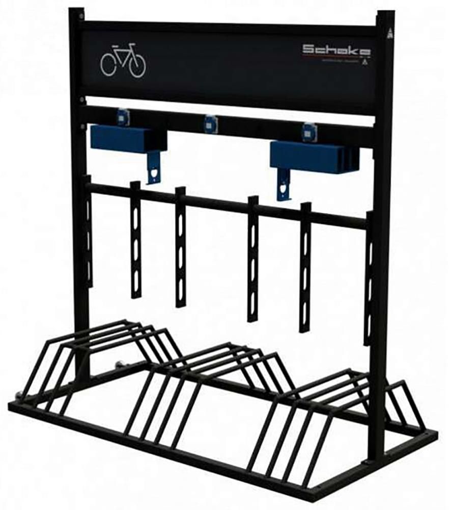 Mobiler Fahrradständer Model E mit 3 Steckdosen 40 kg