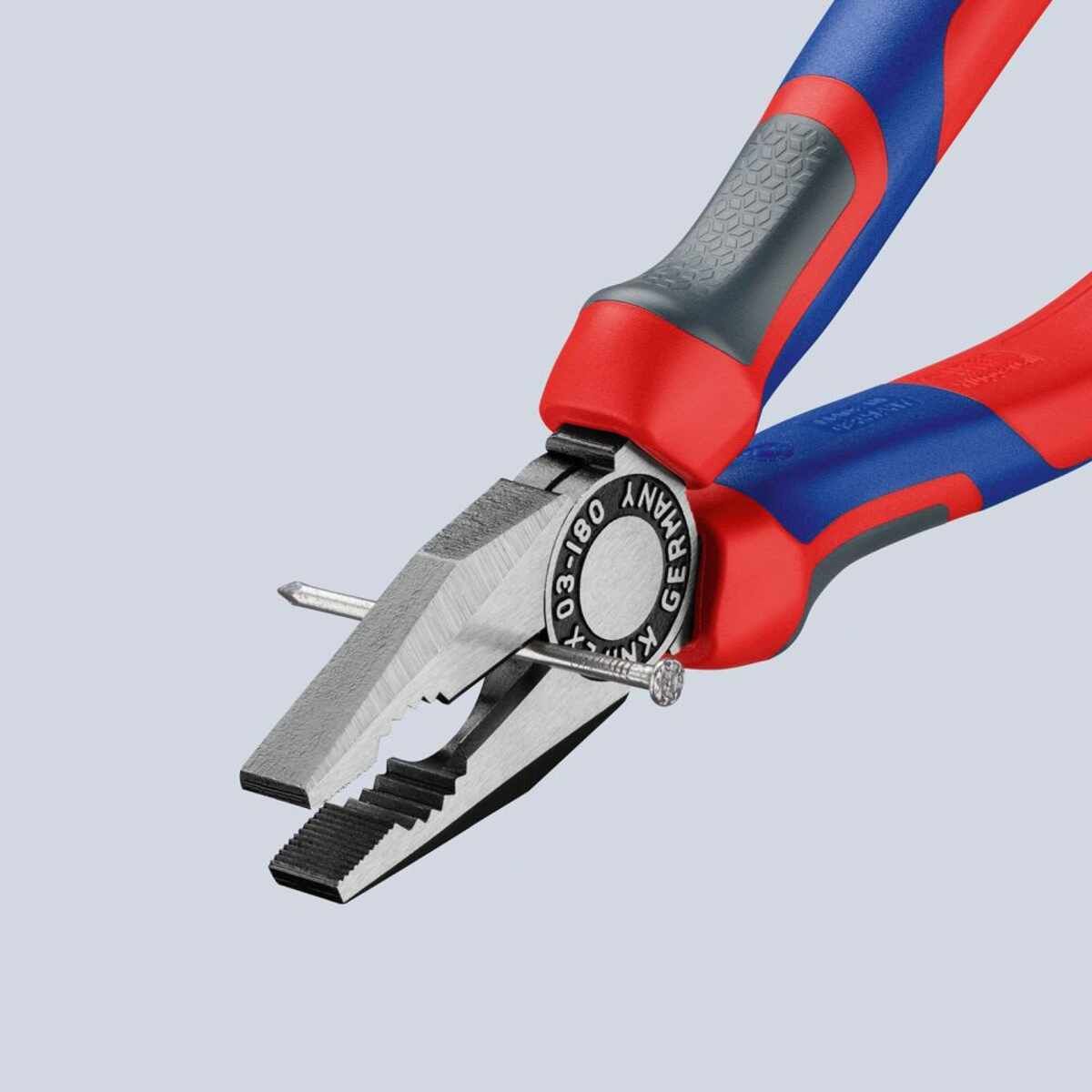 Kombinationszange poliertmit Mehrkomponenten-Griffen 160mm KNIPEX