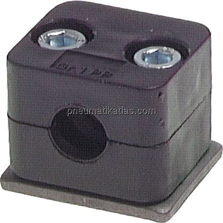 Rohrschelle, 6mm, Baugröße 0, leichte Baureihe (nur eine seitliche Befestigungss