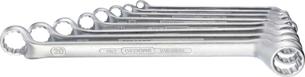 Doppelringschlüssel-Satz DIN838 6-22mm 8-teilig in Karton Gedore