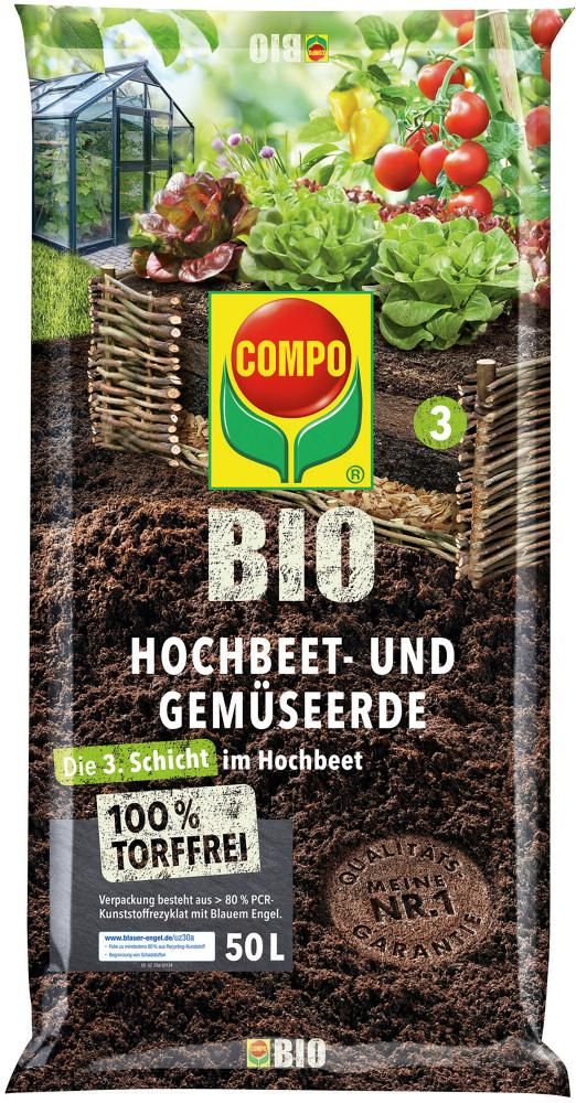 Hochbeet- und Gemüseerde BIO torffrei 50l