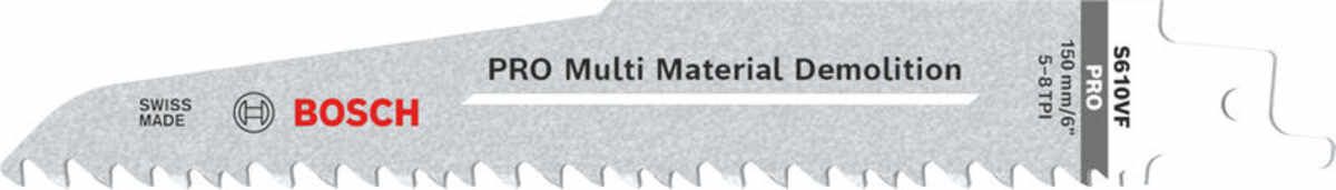 PRO Multi Material Demolition S610VF Säbelsägeblatt, 1,6 x 22 x 150 mm, 5-tlg.